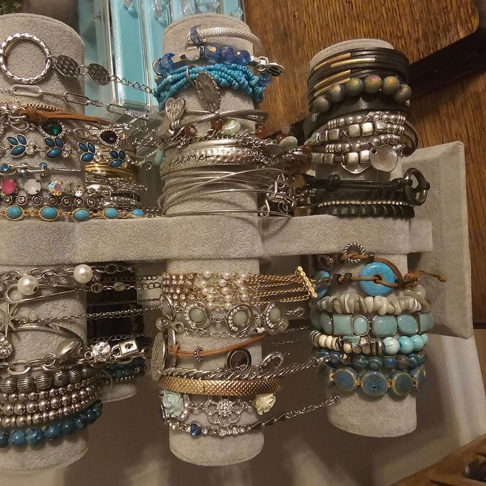 Assorted Bracelets And Stands